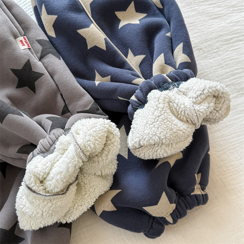 Fleece-lined Pants for Autumn and Winter Wear
