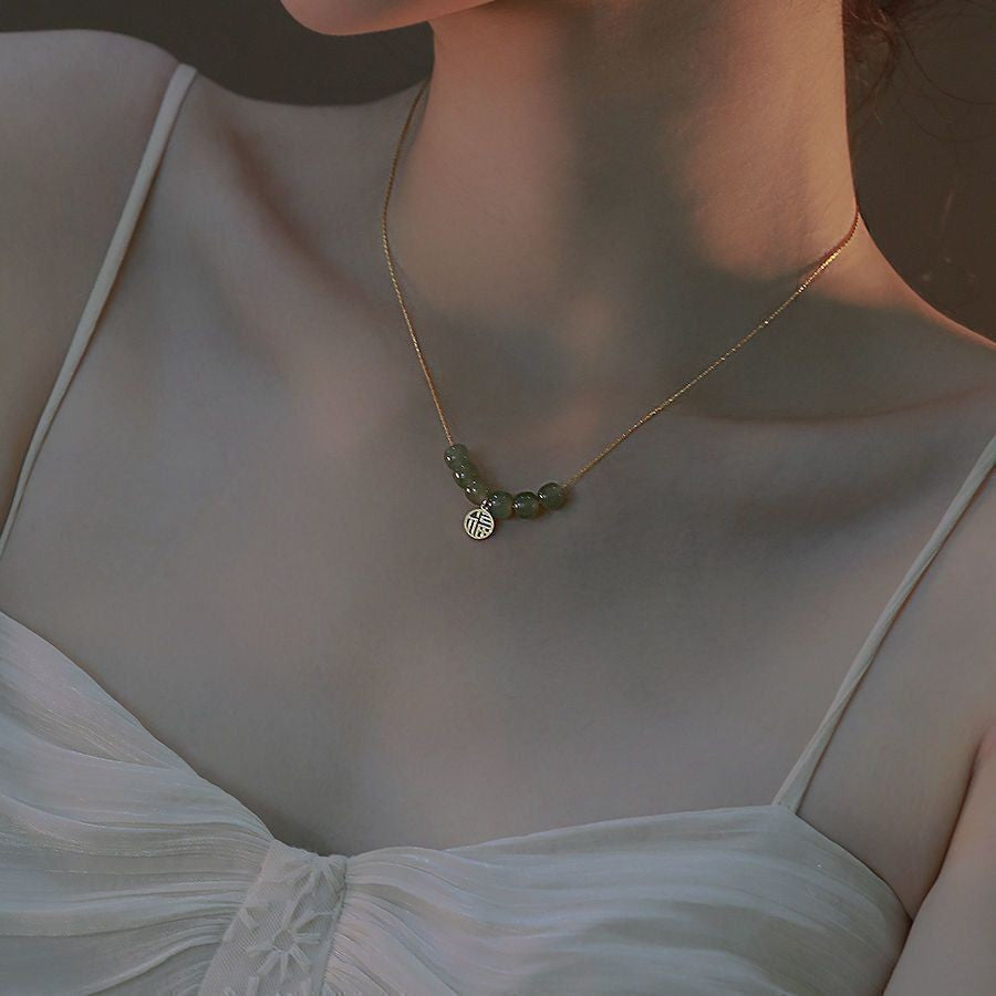 S925 Sterling Silver Pearl Necklace For Women Light Luxury And High-end