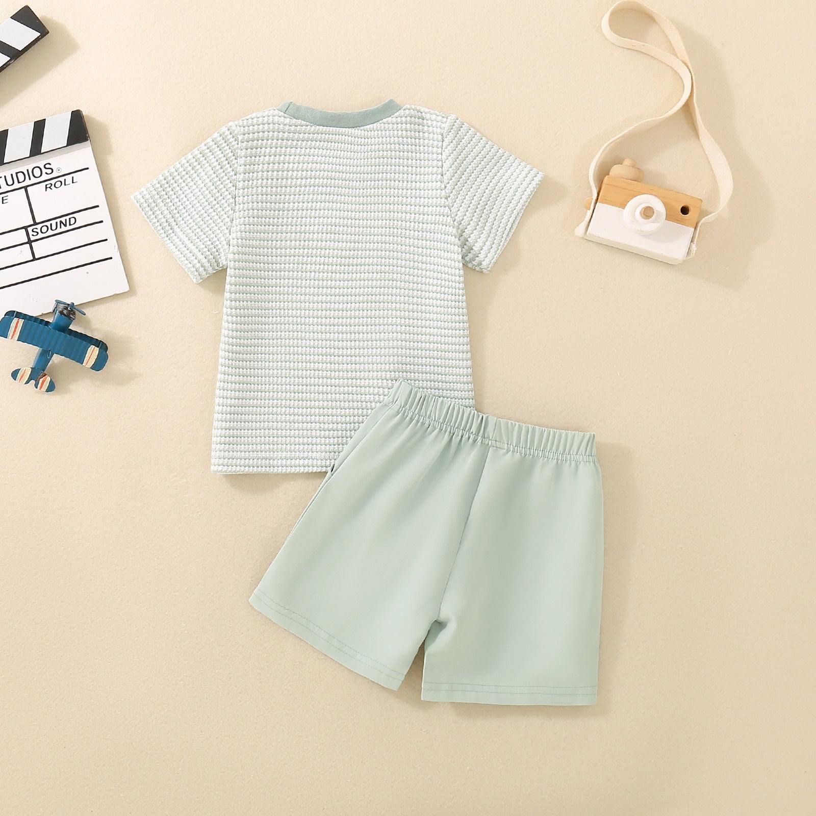 Baby Short-sleeve Top And Shorts Set