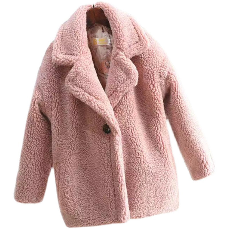 Fur-in-one Cashmere Girls' Coat
