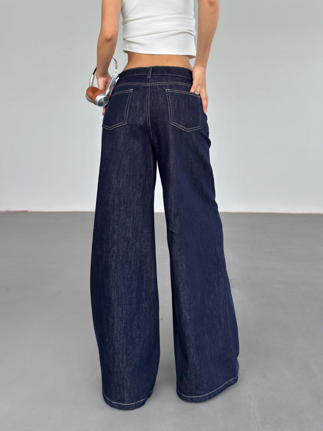American Retro Wide Leg Jeans for Women