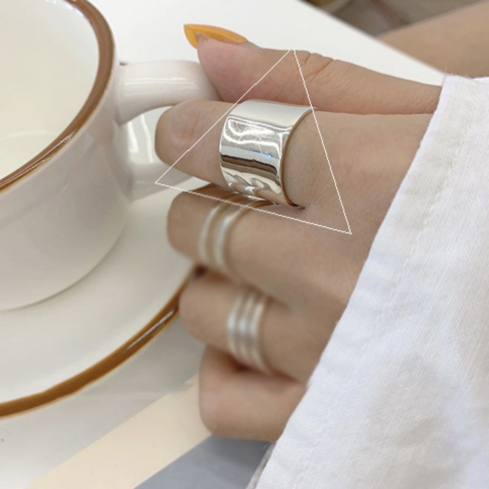 S925 Sterling Silver Rings For Women, Unique Non-Tarnish Vintage Statement Rings