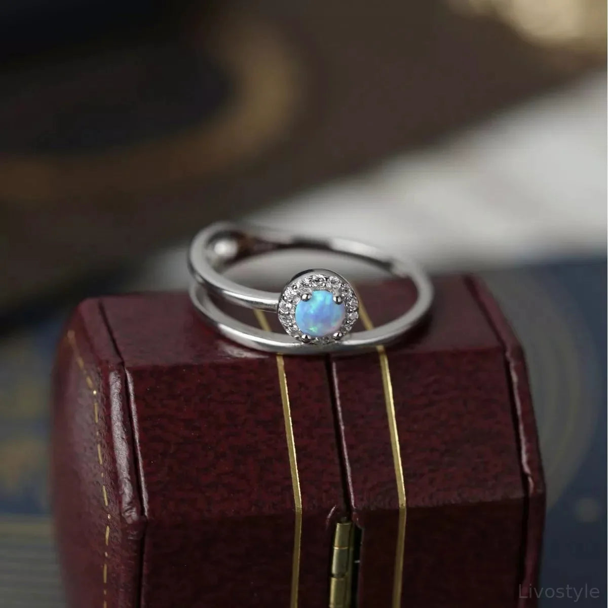 925 Sterling Silver Opal Ring