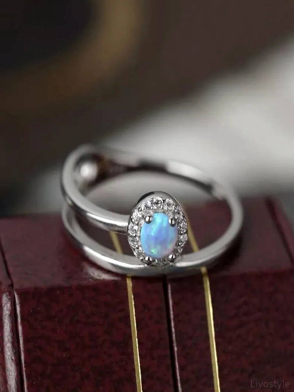 925 Sterling Silver Opal Ring
