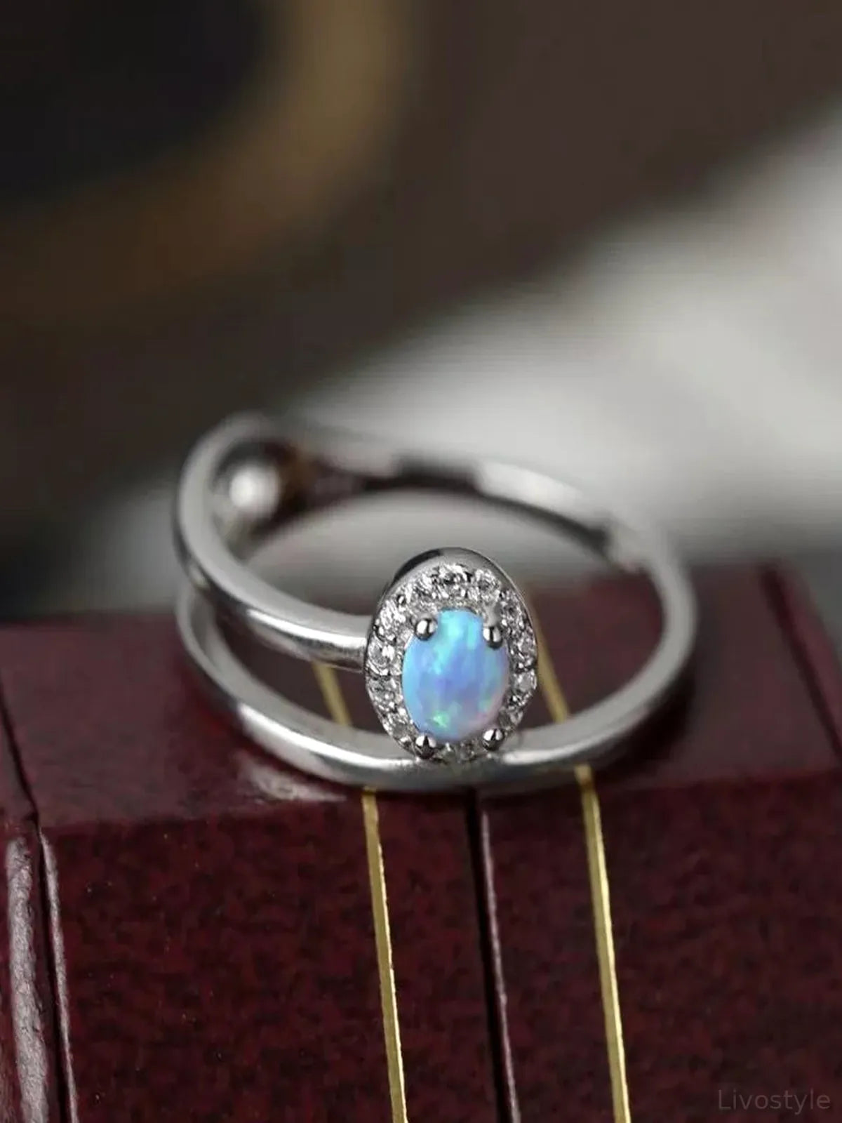 925 Sterling Silver Opal Ring