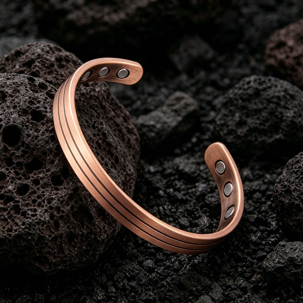 Magnetic Red Copper Bracelet Vintage And Fashionable