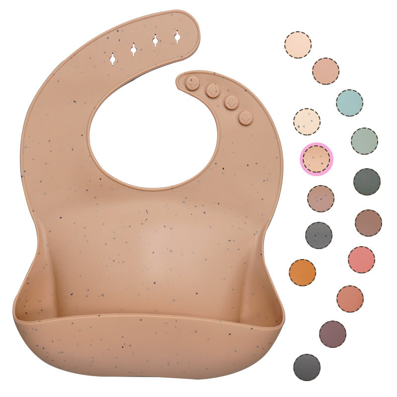 Soft Waterproof Silicone Baby Bib with Food Catcher