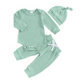 Striped Triangle Onesie Pants and Hat Three-piece Set