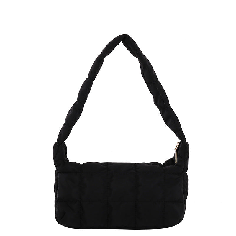 Fashionable Shoulder Bag Trendy Pleated Cloud-Shaped Handbag for Women
