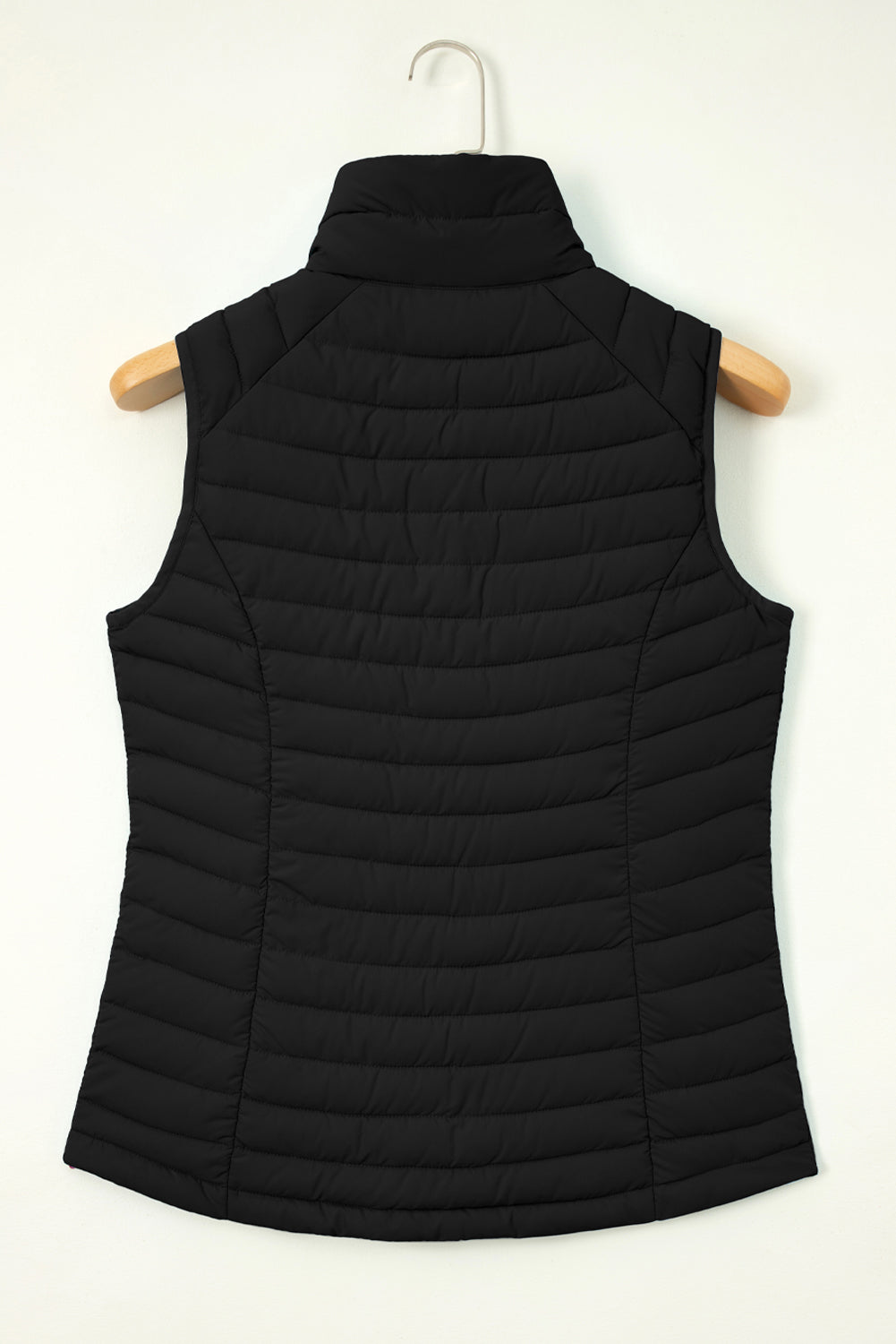 Standing Collar Zip Up Puffer Vest