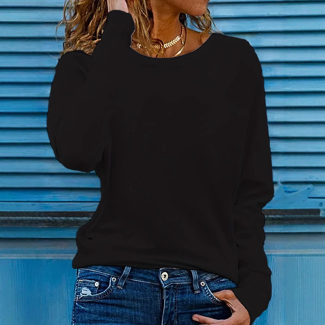 Fashion Casual Crewneck Long-sleeve