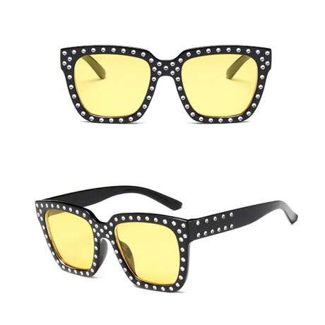Women Crystal Decoration Sunglasses