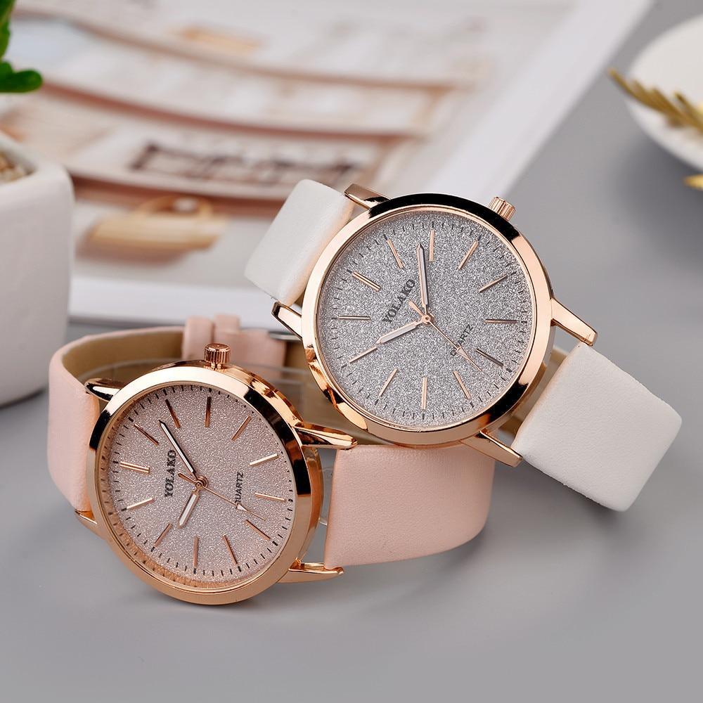 Watch for women Casual Quartz Leather Band Analog women clock luxury Wristwatch for Women and Girls