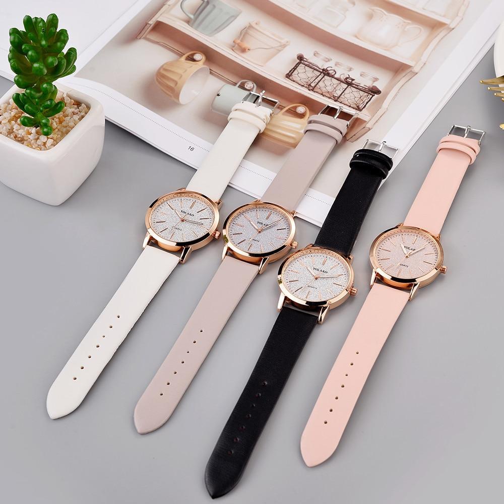 Watch for women Casual Quartz Leather Band Analog women clock luxury Wristwatch for Women and Girls