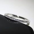 Thin Rings for Women, Brilliant Cubic Zircon