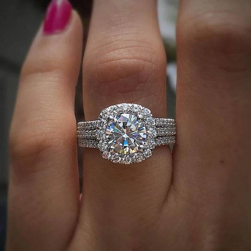 Women's Rings with Brilliant Cubic Zirconia Luxury