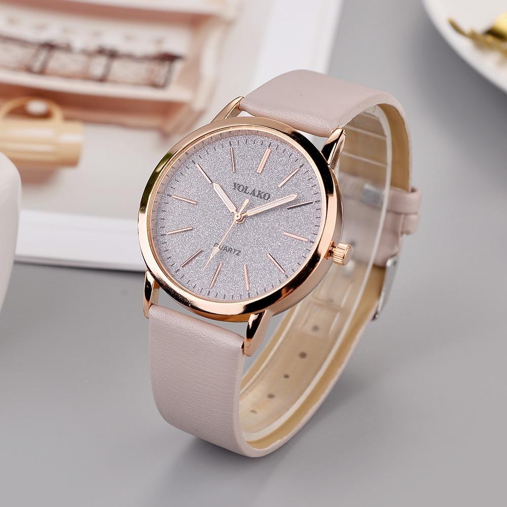 Watch for women Casual Quartz Leather Band Analog women clock luxury Wristwatch for Women and Girls