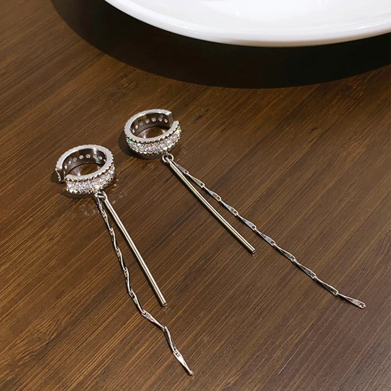 Women's Crystal Tassel Non-Piercing Cuff Earring