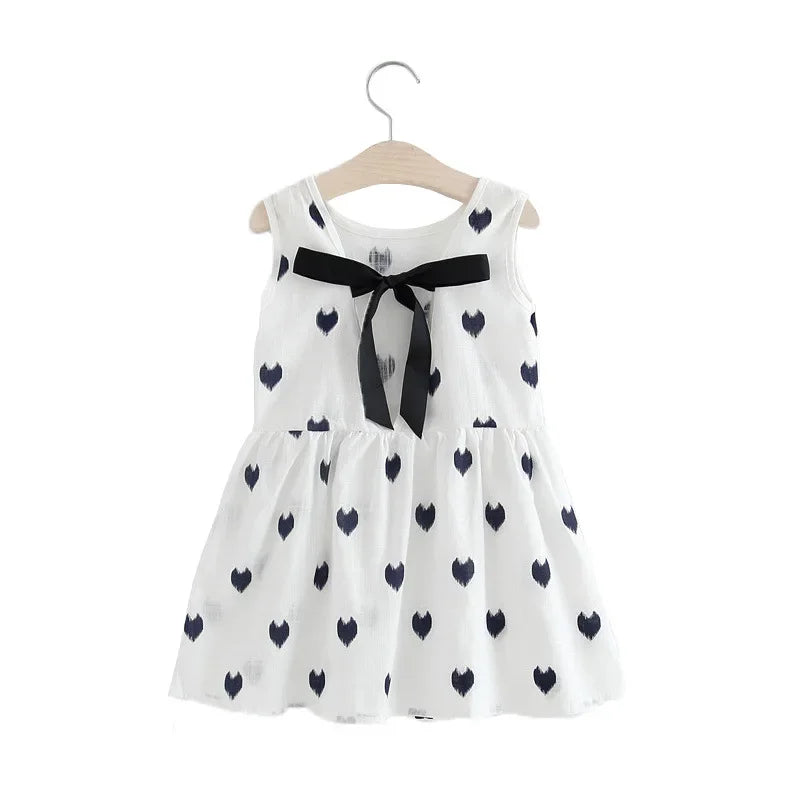 Baby Girls Sleeveless Flower Print Dresses