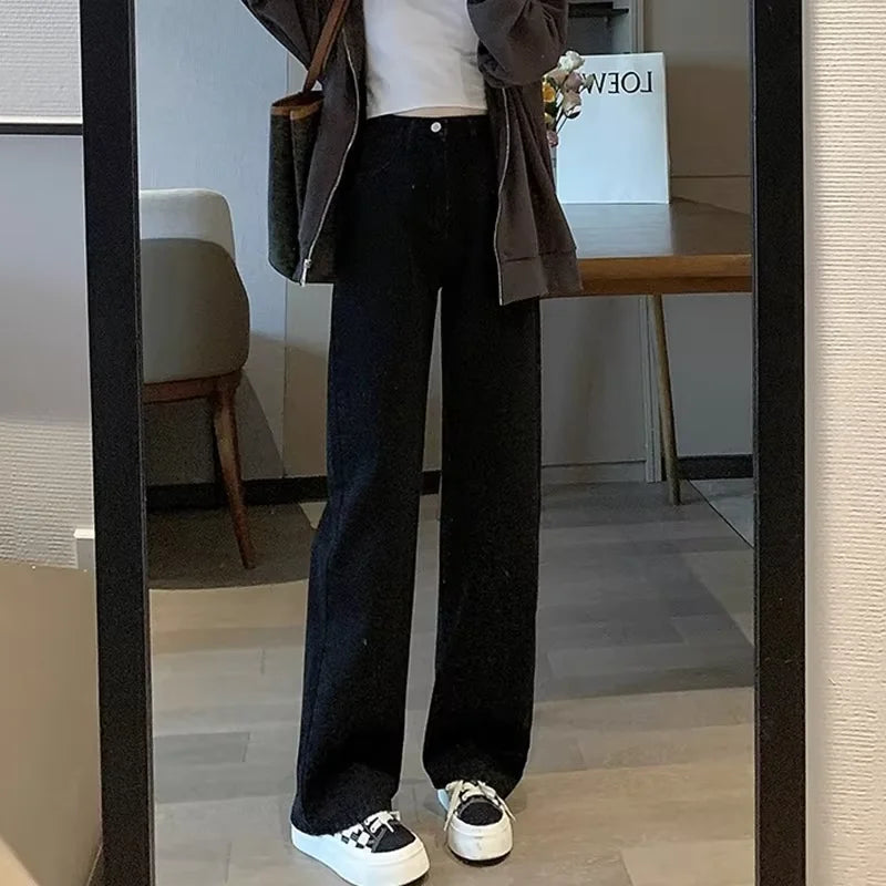 Women's High Waist Retro Wide Leg  Jeans