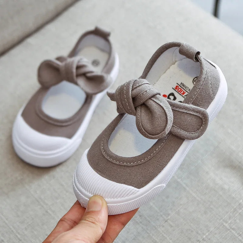 Girls Canvas Shoes Fashion Bowknot