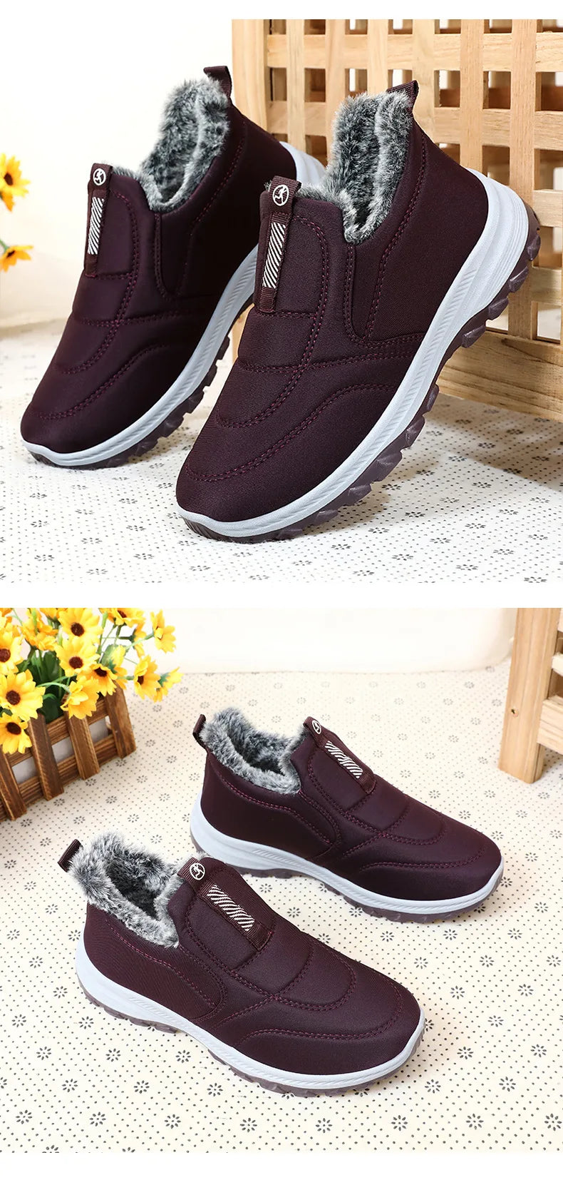 Winter Women Boots Outdoor Snow Boots Warm Lightweight Cotton Boot Non-Slip