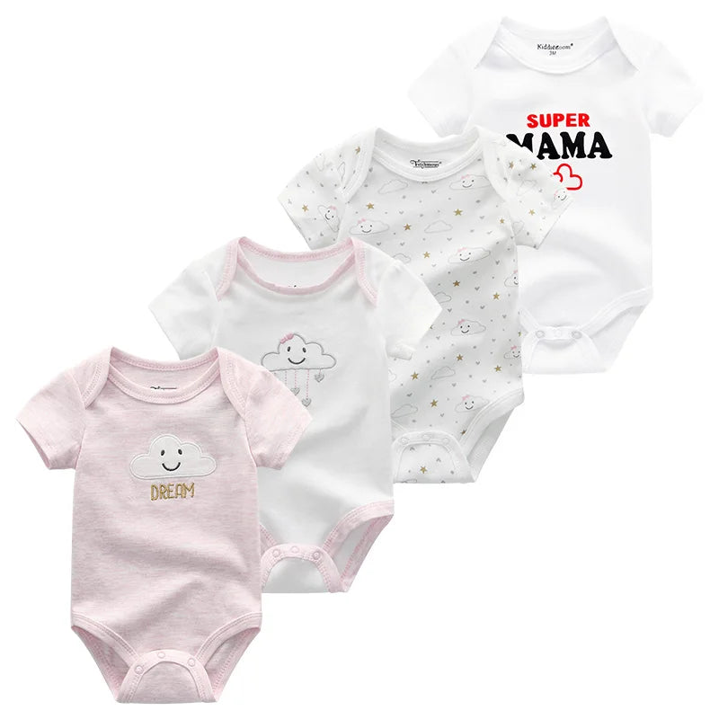 4Pieces Newborn Baby Boy, Baby Girl Outfits
