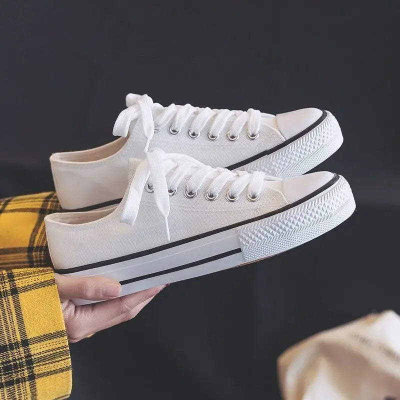 Women's Canvas Shoes Low-Top Flat Bottom