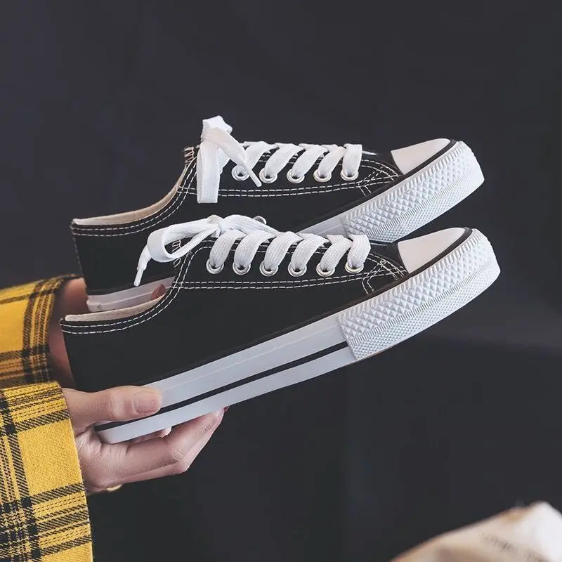 Women's Canvas Shoes Low-Top Flat Bottom