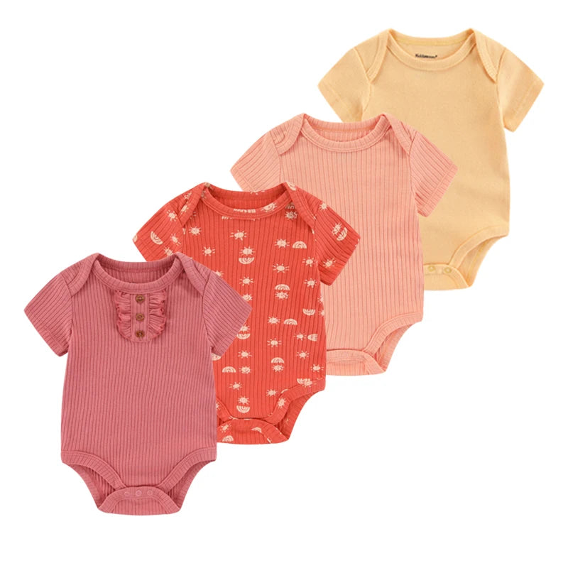 4Pieces Newborn Baby Boy, Baby Girl Outfits