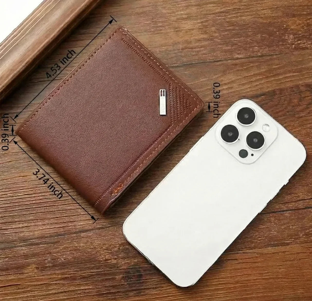Men's Thin Foldable Leather Wallet