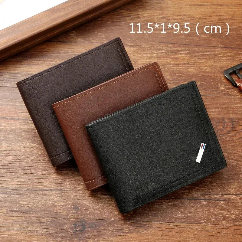 Men's Thin Foldable Leather Wallet