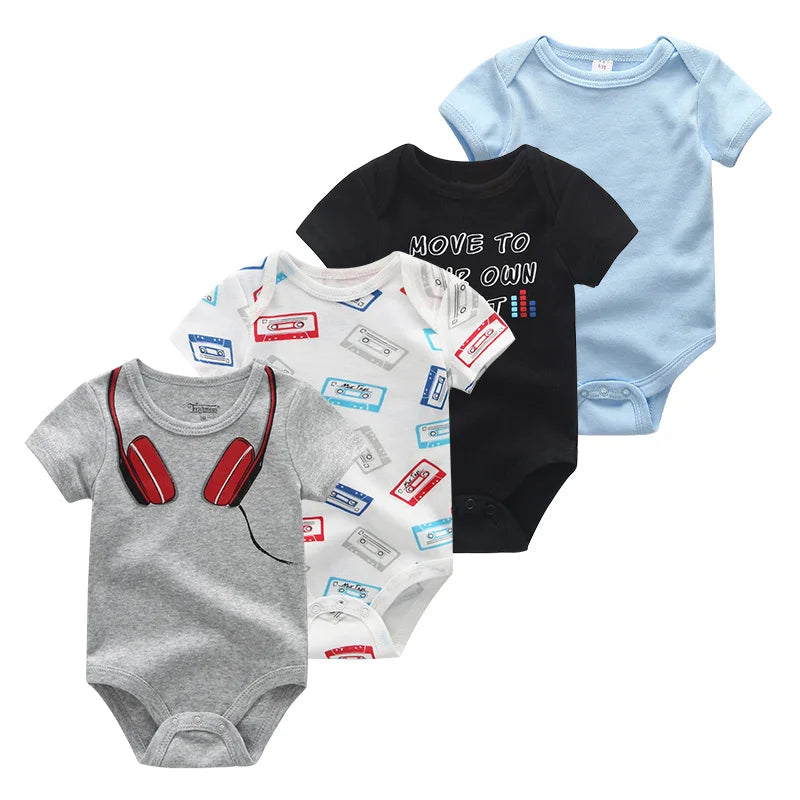 4Pieces Newborn Baby Boy, Baby Girl Outfits