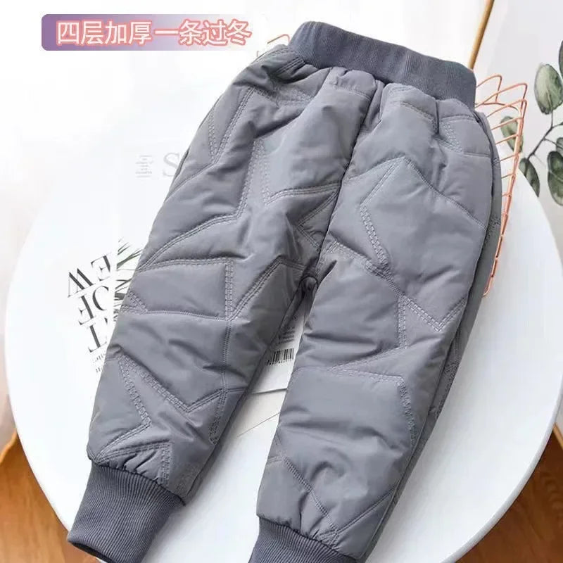 Kids Winter Thermal Pants – Cotton Padded Warm Trousers