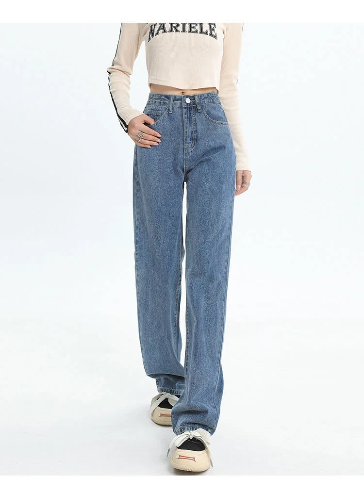 Women's High Waist Retro Wide Leg  Jeans