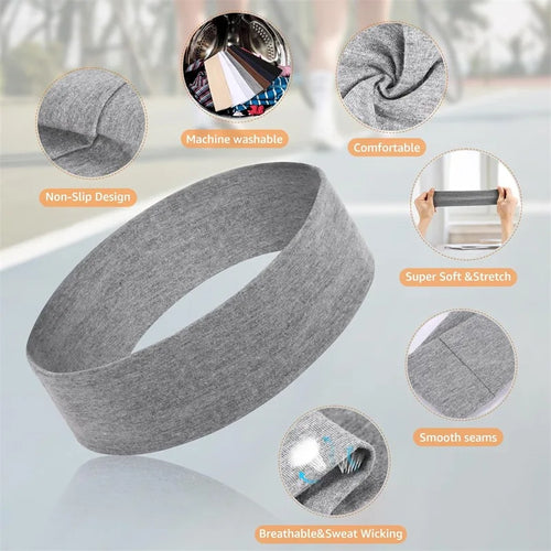 7Pcs Solid Elastic  Bands Headband