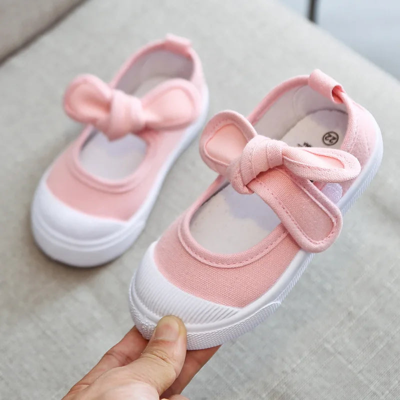 Girls Canvas Shoes Fashion Bowknot