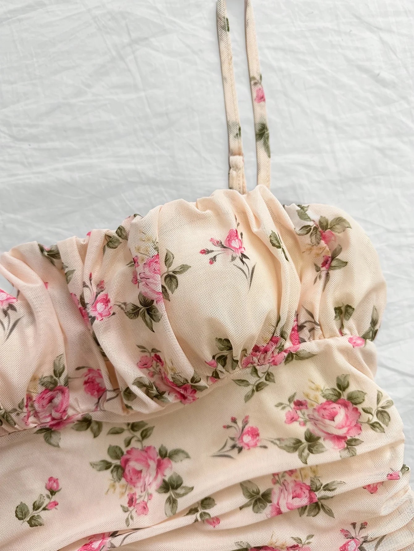 Women's Floral Print Strapless Dress