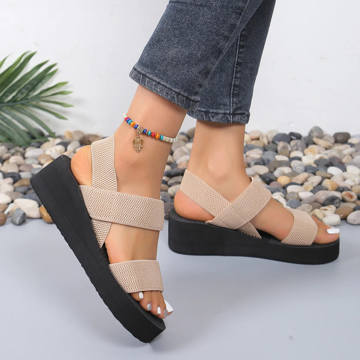 Women Slingback Wedge Sandals