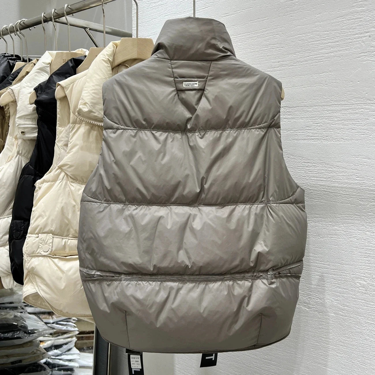 Down Cotton Vest Jacket Women Loose Stand Collar Vest Coat