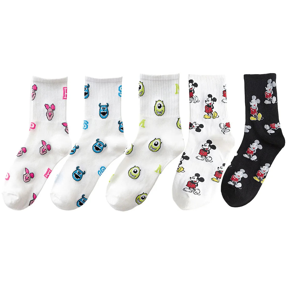 Men's and Women's Cartoon Crew Socks