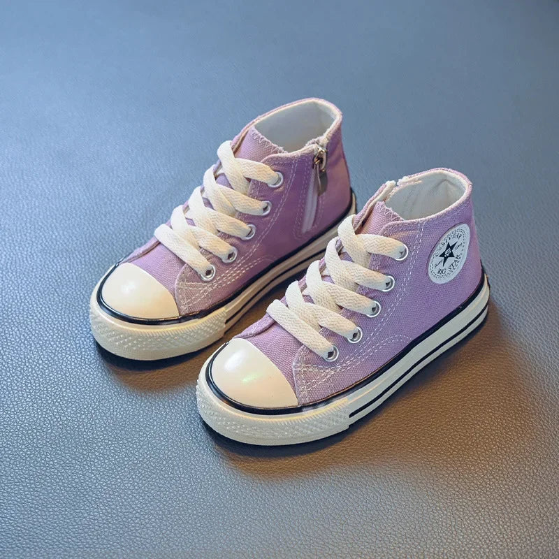 Children's Solid Color Canvas Shoes