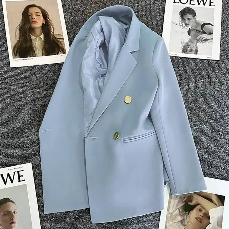 Women's Double Breasted Blazer Jacket