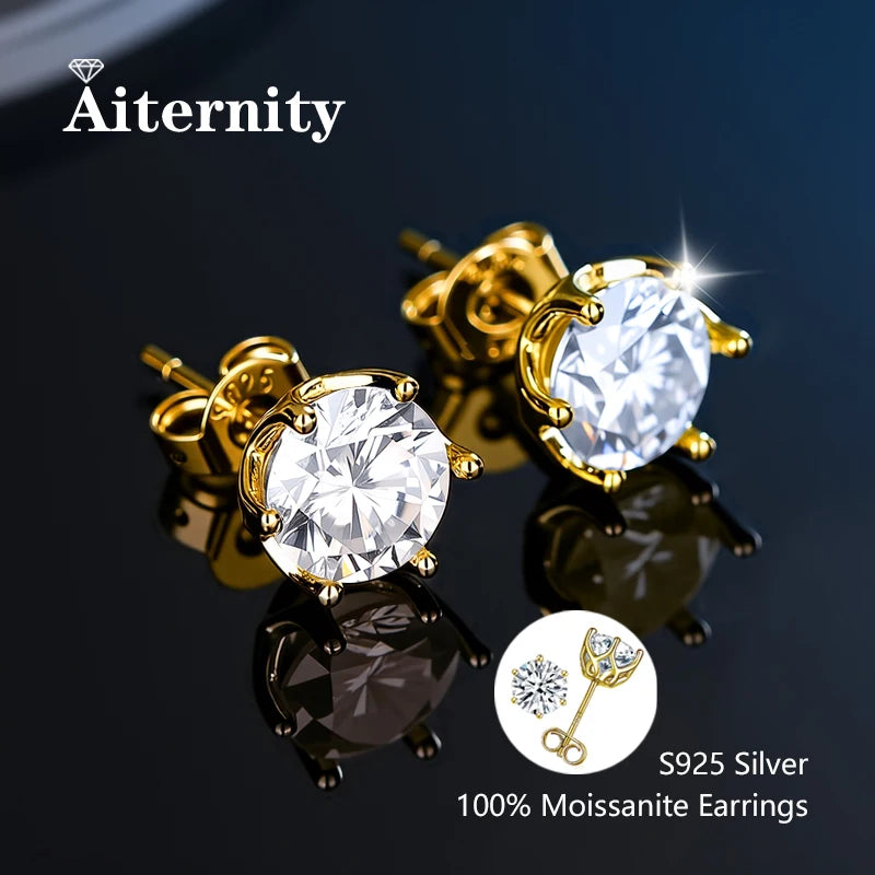 Moissanite Stud Earrings for Women