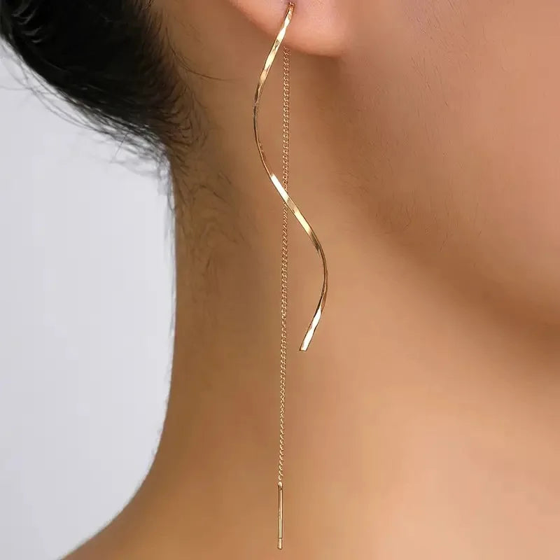 Spiral Drop Earrings for Women