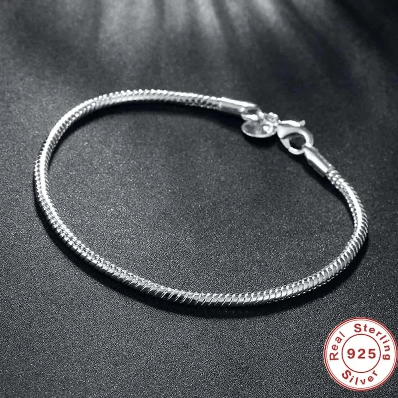 Women's 925 Sterling Silver Charm Bracelet