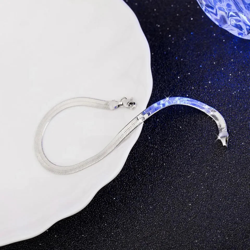 925 Sterling Silver 4MM Bracelet Women, Men
