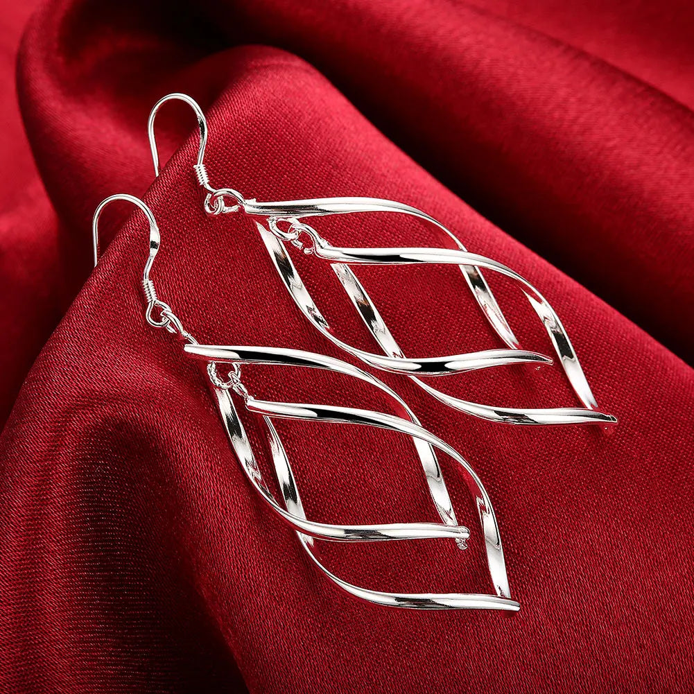 Sterling Silver Earrings Simple Round Circle Hoop Earrings for Woman