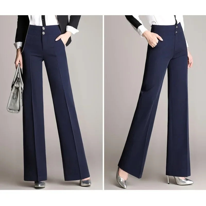 S-4XL Plus Size Women's Pants High Waist Trousers