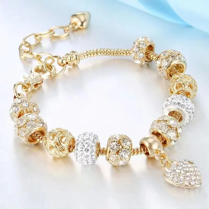 Women's Beaded Braclet Heart Shaped
